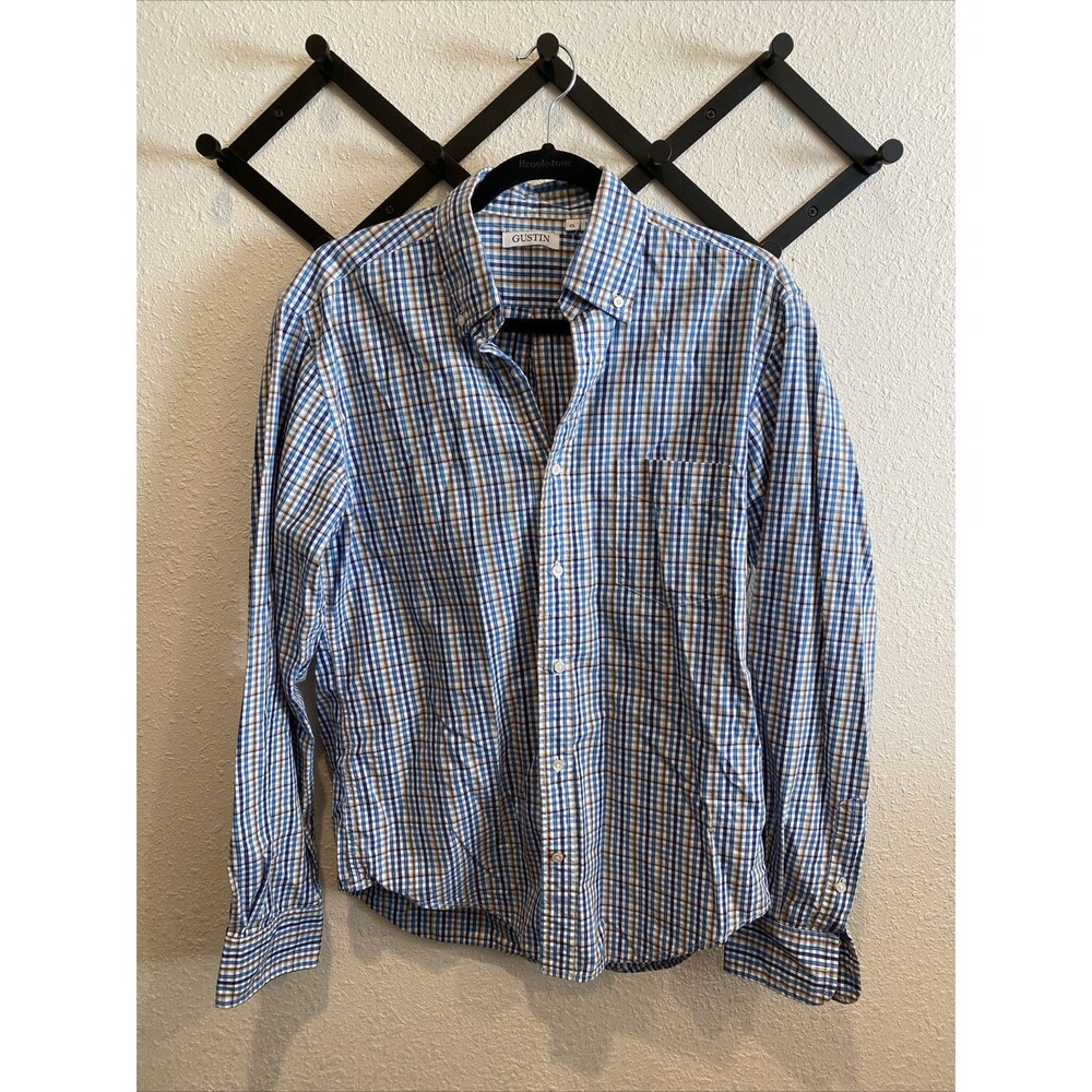 Gustin Gingham Button Up Size L USA made